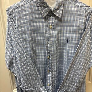 Polo Ralph Lauren Blue Checkered Button Down Shirt